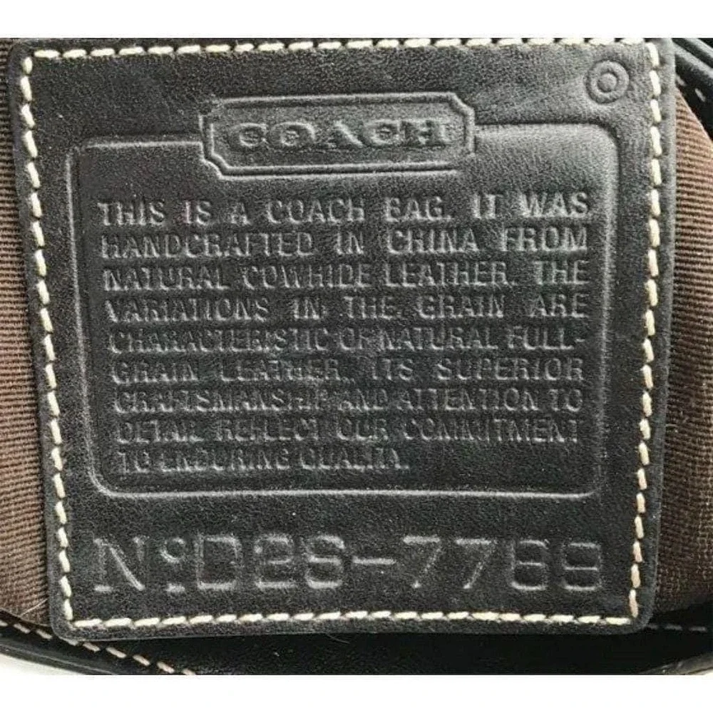 Vintage Coach Women's Black Leather‎ Hamptons Hobo Bag #7789